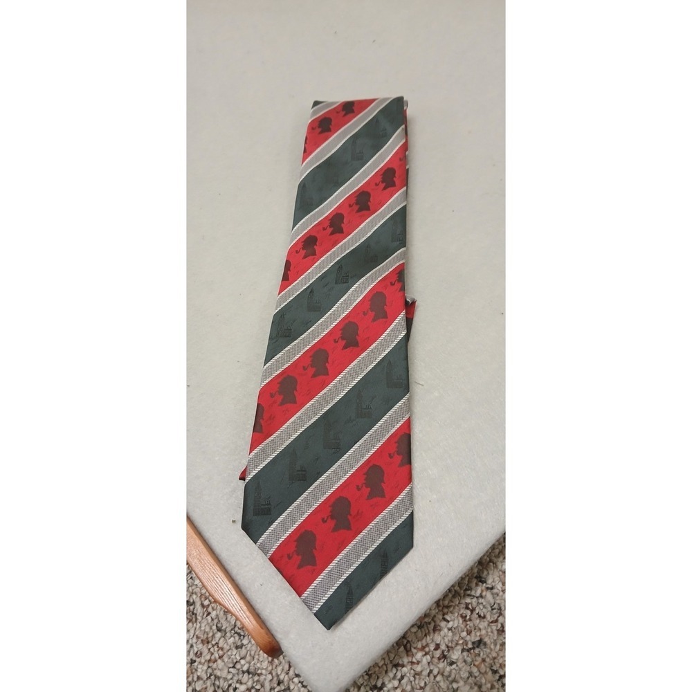 Maddocks & Dick Vintage Sherlock Holmes Repp Tie 100% Polyester Made In UK